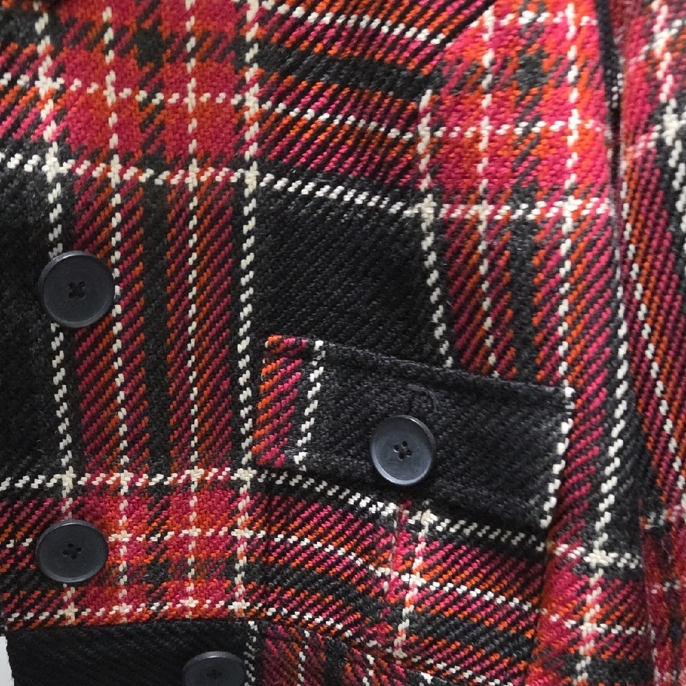 Velvet by Graham & Spencer Red & Black Plaid Cropped Jacket - Picture 4 of 7